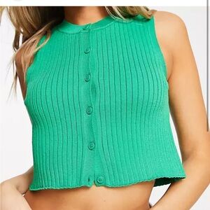 Topshop button knit sweater vest